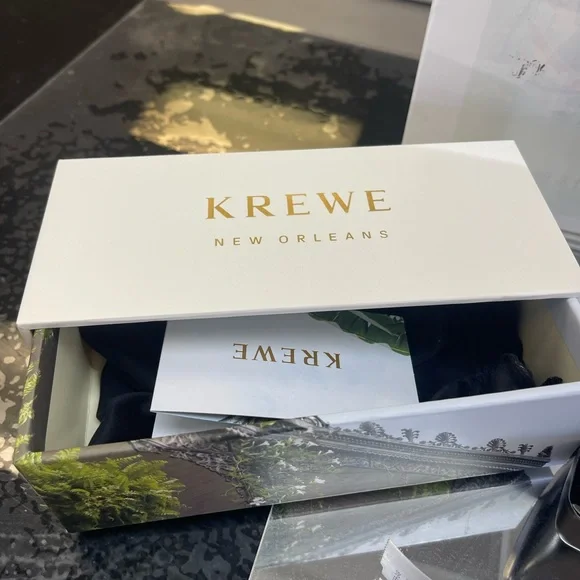 KREWE Gold Frame Sunglasses with Purple-Gray Gradient Lenses - Picture 3 of 10